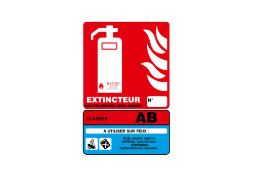 panneau extincteur