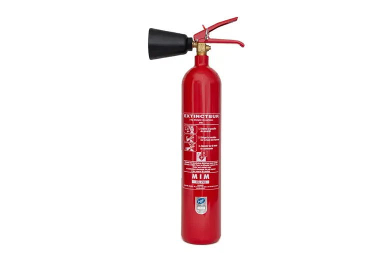 Extincteur CO2 rouge à faire vérifier lors de l'événement MAT-SEC